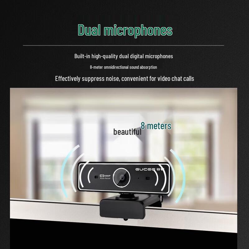 GUKO HD86-4K 4K Wide-Angle USB Webcam