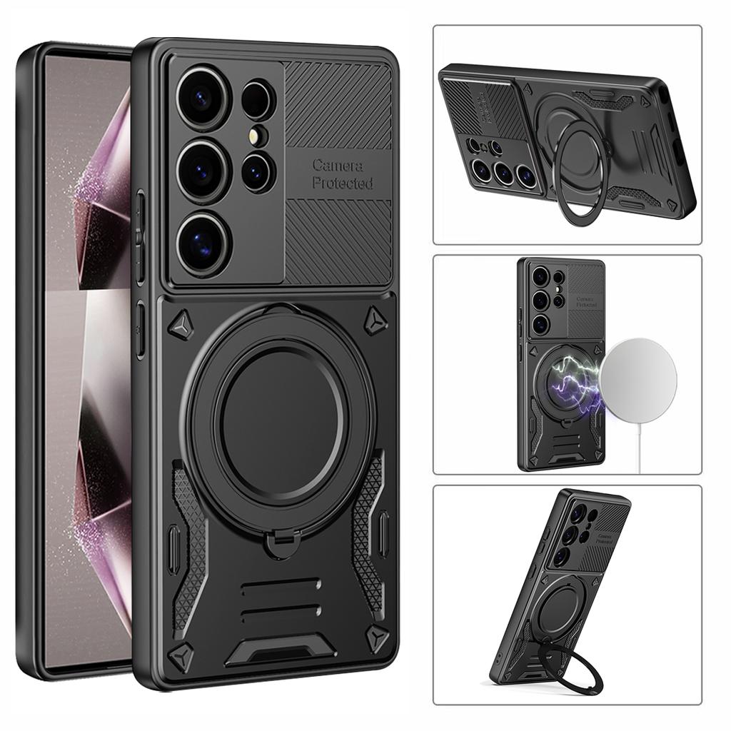 Чехол Case для Samsung Galaxy S26 Ultra S25 FE S24 S23 Plus S 26 25 A57 A37 A17 5G A56 A36 A16 Противоскользящий Ударопрочный с Держателем-Кольцом
