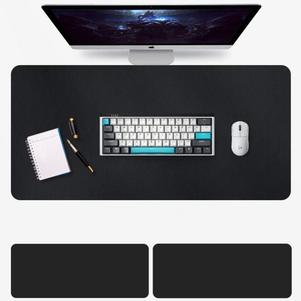 PU Leather PU Mouse Pad Waterproof Keyboard Mousepad Easy Clean Desk Blotter  Home