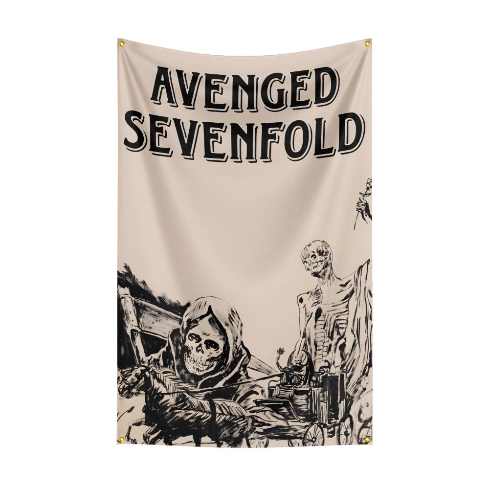 Rock Band Flag Tapestry A-Aven-geds Sevenfolds Aesthetic Background Cloth Wall Art Decor Outdoor Concert Party Banner