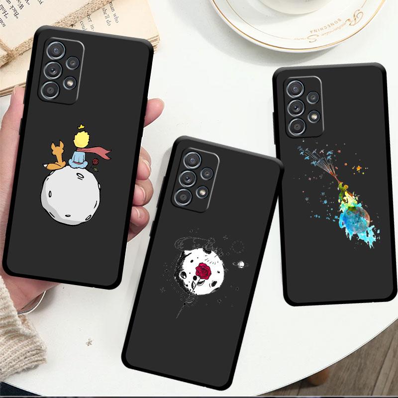 Черный чехол для телефона «Маленький принц» для Samsung Galaxy A71 A11 A12 A13 A32 A52 5G A22 A72 A21s A51 4G A52s A33 A53 A41, сумка