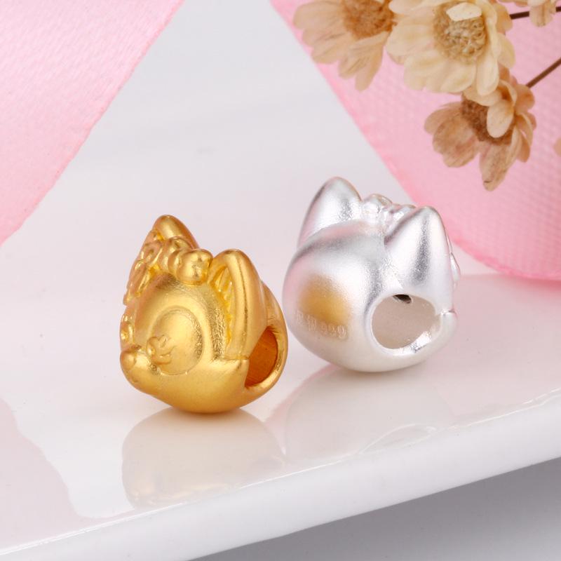 Стерлинговое серебро 999 пробы Sanrio LinaBell Клоун Kawsada Daji DIY Аксессуары для бисероплетения из чистой серебра