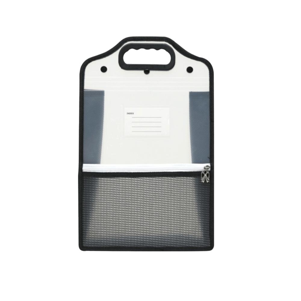 Zipper-Type A4 Document Bag Large Capacity Student Book Bag Homework Bag Test Paper Bag  Office