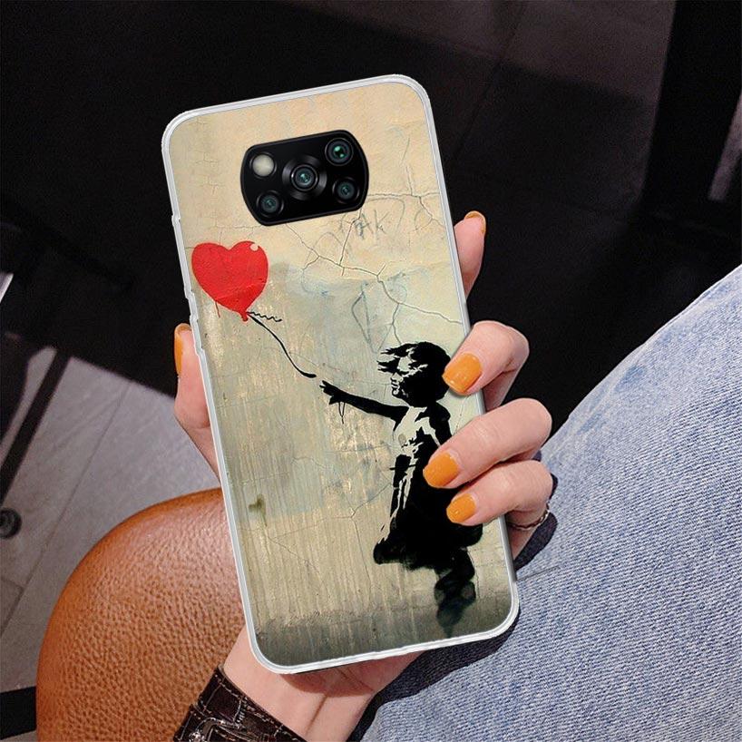 Street Art Banksy Graffiti Phone Case For Xiaomi Poco X7 X6 X5 Pro F7 Ultra Redmi 15C 15 13C 13 12C 12 10 10A 10C 9 9A 9C 9T Cov