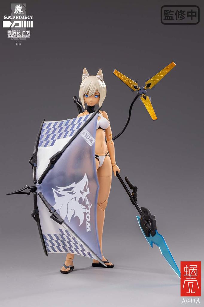 SNAIL SHELL WOLF 001 Swimsuit Body and Weapon Set Scale and POM Painted Movable Figure G.N.PROJECT 1/12 PVC, ABS,