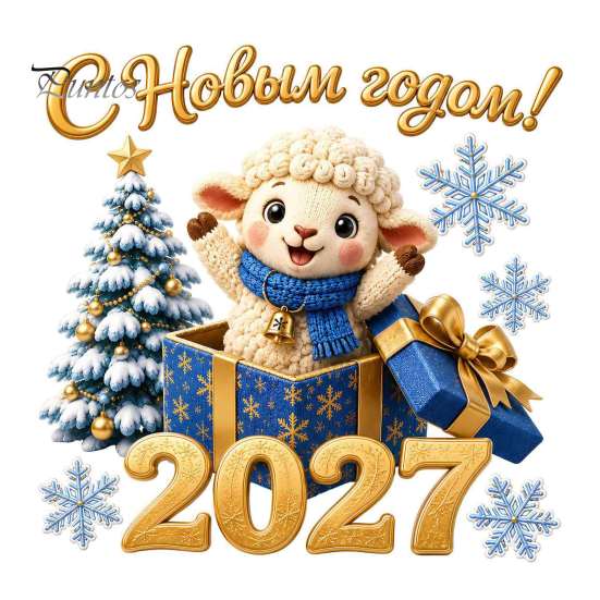Неадгезивные наклейки на окна Русская Новогодняя Овечка 2027, Съемная статическая наклейка из ПВХ с легко очищаемыми стеклянными аппликациями Дерево и Снежинка