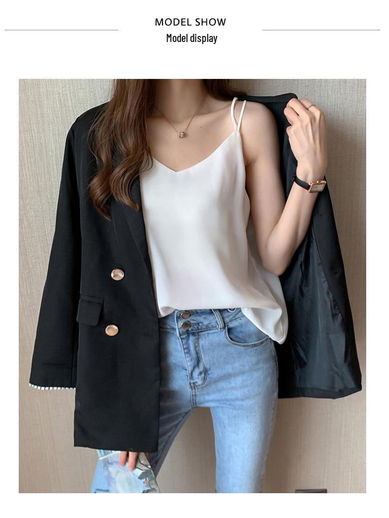 Plus-Size Women's Chiffon V-Neck Slimming Summer Tank Top