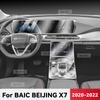 Прозрачный ТПУ для BAIC BEIJING X7 - Защитная пленка для центральной консоли, медиа-панели, навигации автомобиля - Антицарапающая пленка для интерьера