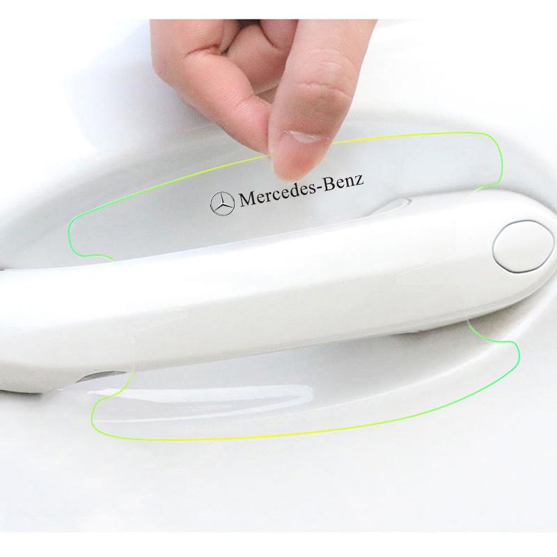 8Pcs/set Car Stickers Door Handle Bowl Scratch Protective Sticker For Mercedes Benz AMG W203 W205 W206 W211 W220 W212 W201 W210 MX9