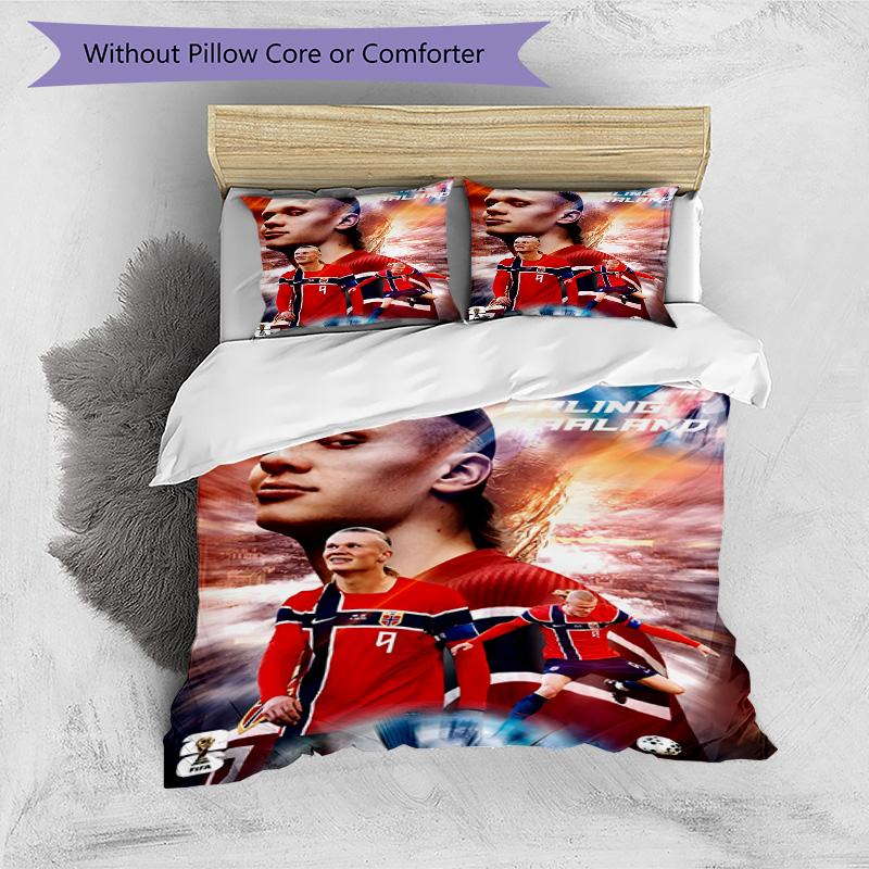 3pcs Haaland6 Design Cover Set - HD Printed Bedding with 1 Cover and 2 Pillowcases - Perfect for Home and Dorm Decor