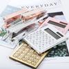 Акриловый калькулятор, гибридный калькулятор с питанием от батареи и солнечной энергии, базовый калькулятор, настольные аксессуары для дома и офиса