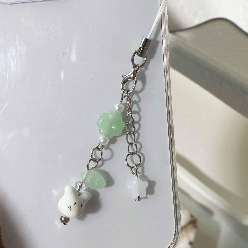 Подвесное украшение из бисера, шнурок-подвеска для телефона, четырехлистный клевер, подвеска, рюкзак