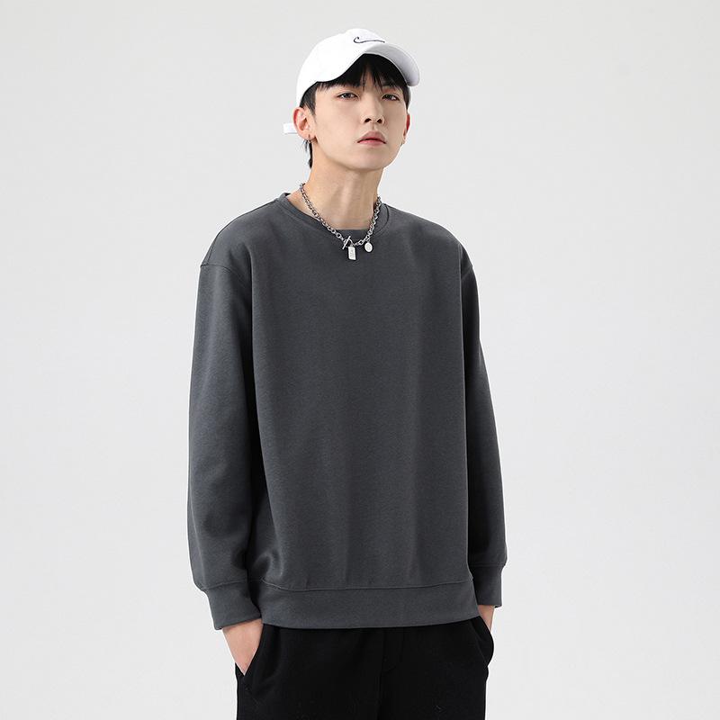 Men Spring and Autumn Basecoat Long Sleeve T-shirt Men Sweater Men Long Sleeve T-shirt Fashion Autumn Clothing White Men Top