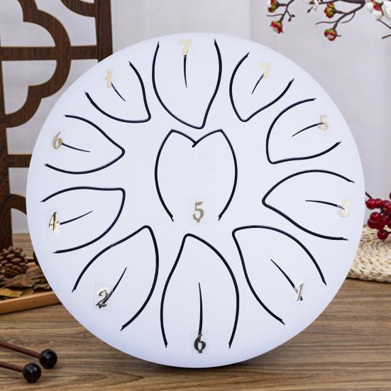 Стальной язычковый барабан 6 дюймов 11 тонов Эфирный дождевой барабанный инструмент для медитации йоги исцеления звуком хэндпан сталь с молоточками для начинающих перкуссионная рука