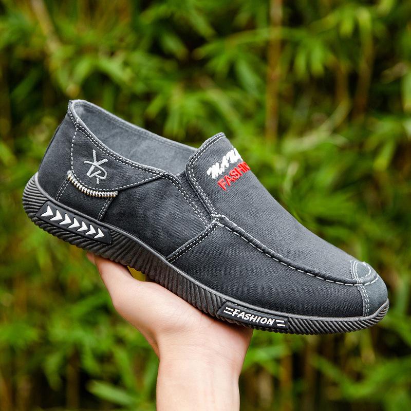 Мужская обувь 2024 весна мужские парусиновые туфли плоские повседневные туфли на шнуровке удобные дышащие туфли мужские туфли на плоской подошве размер 39-44