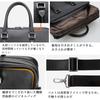 Business Genuine A4 Large Job Business Black [Ariga] Men's Bag, Leather, Cowhide, 2-Way Compatible, Capacity, Leather, Hunting, Trips, Work,