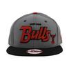 Chicago Bulls 9FIFTY Snapback Cap 2T SNAPBACK CHICAGO BULLS 950 Hat [New Era] [NBA FLAWLESS-SCRIPT CAP] (Gray/Black) [Used]