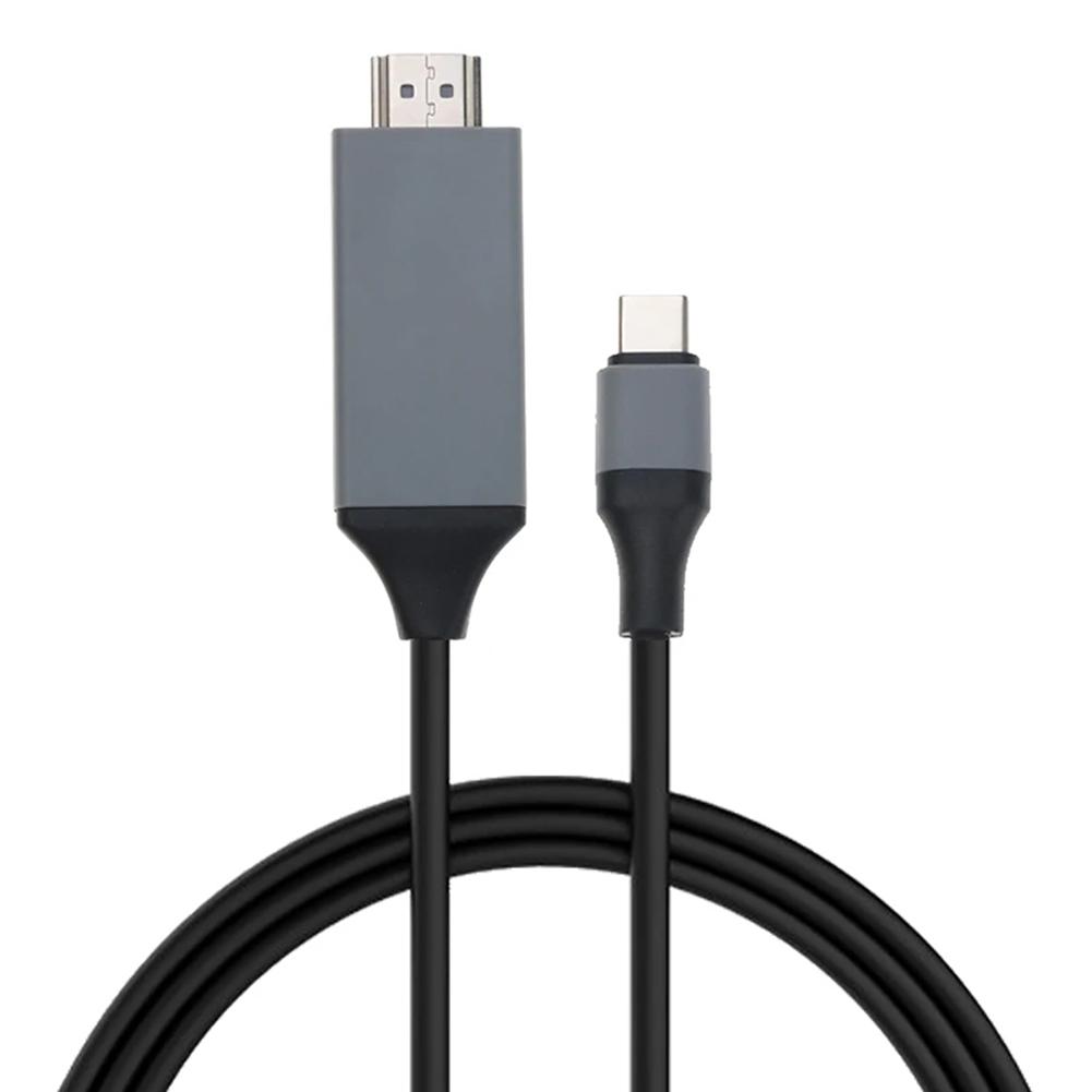 Кабель USB C Type C на HDMI-совместимый 4K, USB-C на HDMI-совместимый HDTV TV Адаптер Кабель 4K для MacBook Pro/Air, для iPad Pro 2020