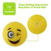 Soft Vinyl Squeaky Dog Toy Ball Funny Emoji Face Durable Chew Toy for Small Medium Large Dogs Interactive Teeth Cleaning Pet Toy 5