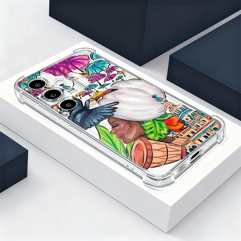 Чехол для S25 Ultra с красочным узором граффити со звездами для Samsung Galaxy S25 Edge S24 Ultra S23 S22 Plus S21 FE Capa Funda