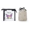 Sanrio Kuromi Clear Pouch with Drawstring 340006 (Simple Design)