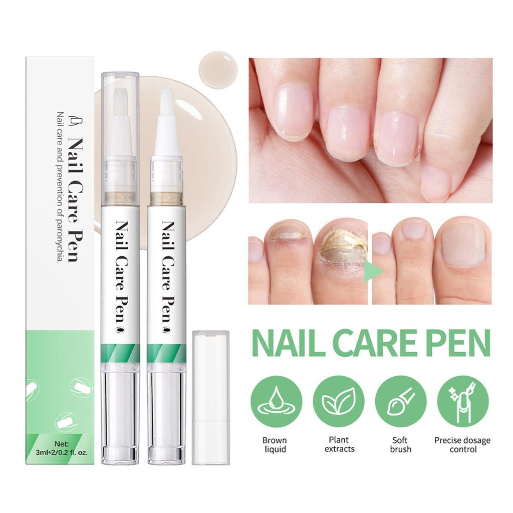 Уход за ногтями, Масло для ухода за ногтями, 2 шт. Масло для кутикулы, поврежденный карандаш для ногтей, укрепление ногтей, кутикула, повреждение, 3 мл*2
