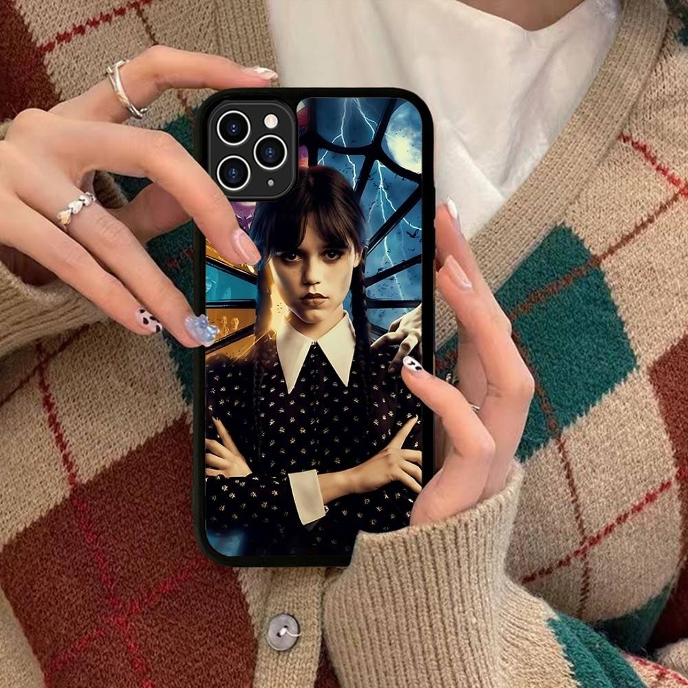 Чехол для телефона MOVIE W-Wednesday Для Iphone 16 15 14 13 12 11 Pro Max Plus Ударопрочный Жесткий Чехол из ТПУ+ПК