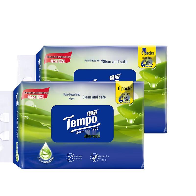 Влажные салфетки Tempo с Алоэ Вера для взрослых