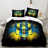 Duhok Sports Club Emblem 3PCS Bedding set,Ideal for 1pc Duvet Cover And 2pcs Pillowcases Perfect for Fan gift,Ideal for Bedroom, Dormitory