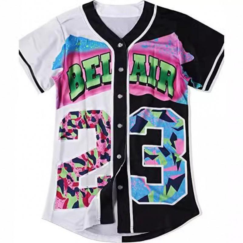 Mens Lightweight Digital Print Baseball-Style Hoodie Tee Short Sleeve Sports Outdoor Activities
