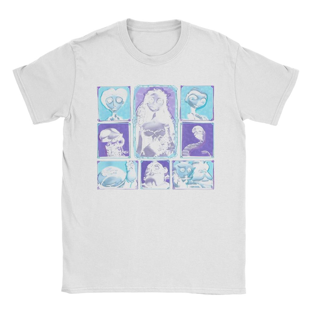 Tim Burtons Corpse Bride Cotton T-Shirt Men Summer Cartoon Movie Vintage T Shirts Comfortable Novelty Tee Plus Size Tops