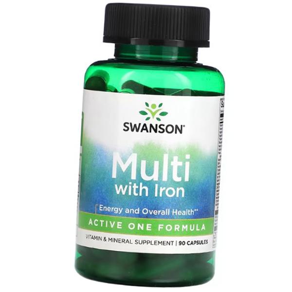 Multivitamins with Iron, Multi with Iron Caps, Swanson 90caps (36280139)