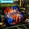 1PC Custom Name Blanket Knicks Logo Flannel blankets Patterns Throw Blanket All-Season Soft Gift for Couch, Bed, Camping, Birthday gifts