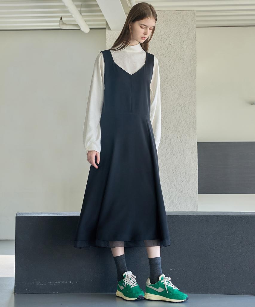 Mite Sleeveless Flare Dress_Black