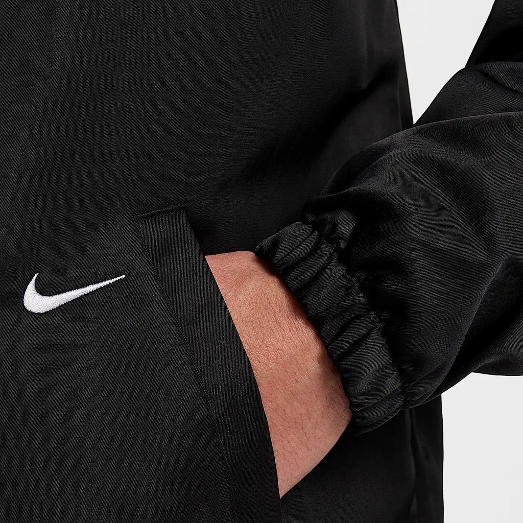 Nike Свободный крой с длинным рукавом хлопковая куртка с принтом мужские куртки черные HJ3876-010