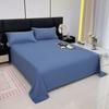 Single Piece Solid Color Cotton Bed Sheet & Pillowcase - Dorm Style, Skin-Friendly, Double Brushed, Fits Single Quilt