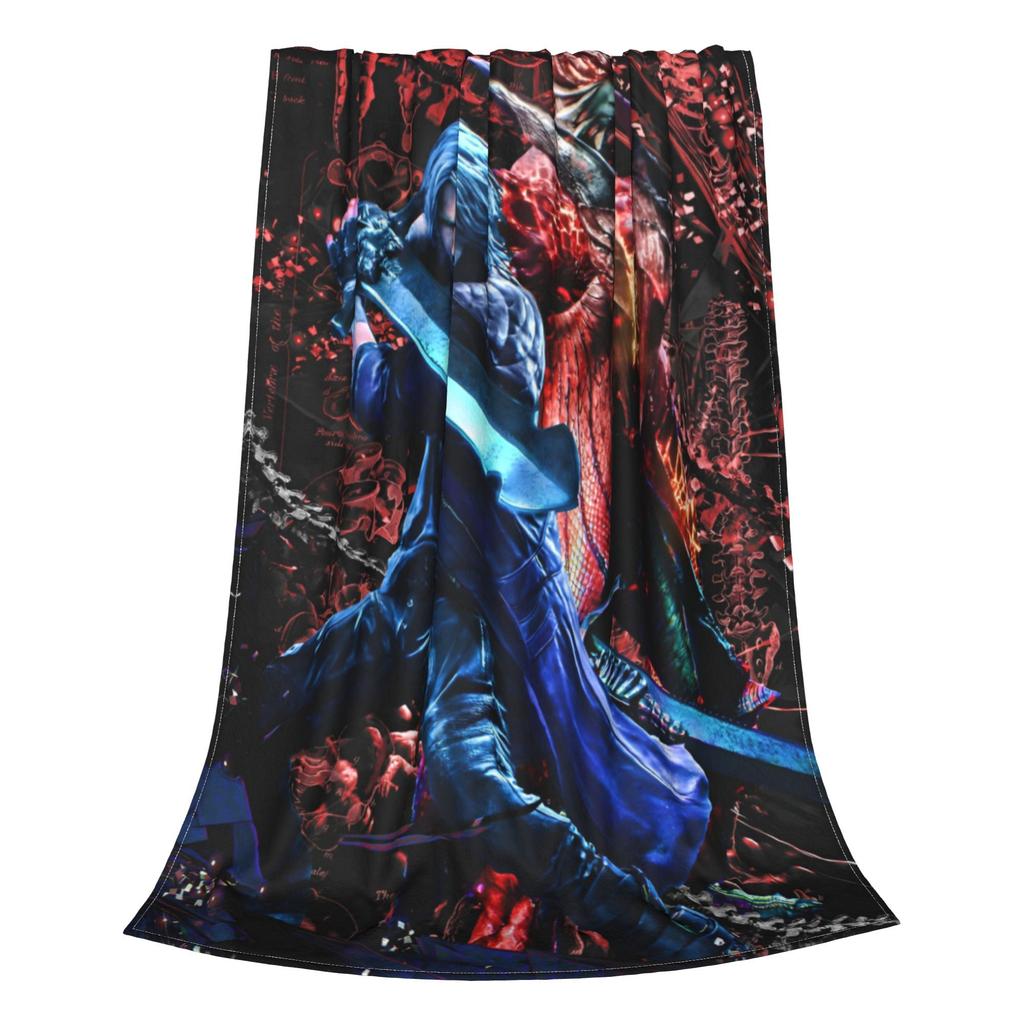 Game Vergil Dmc Blanket Devil May Cry Wool Funny Warm Throw Blanket for Home  Winter