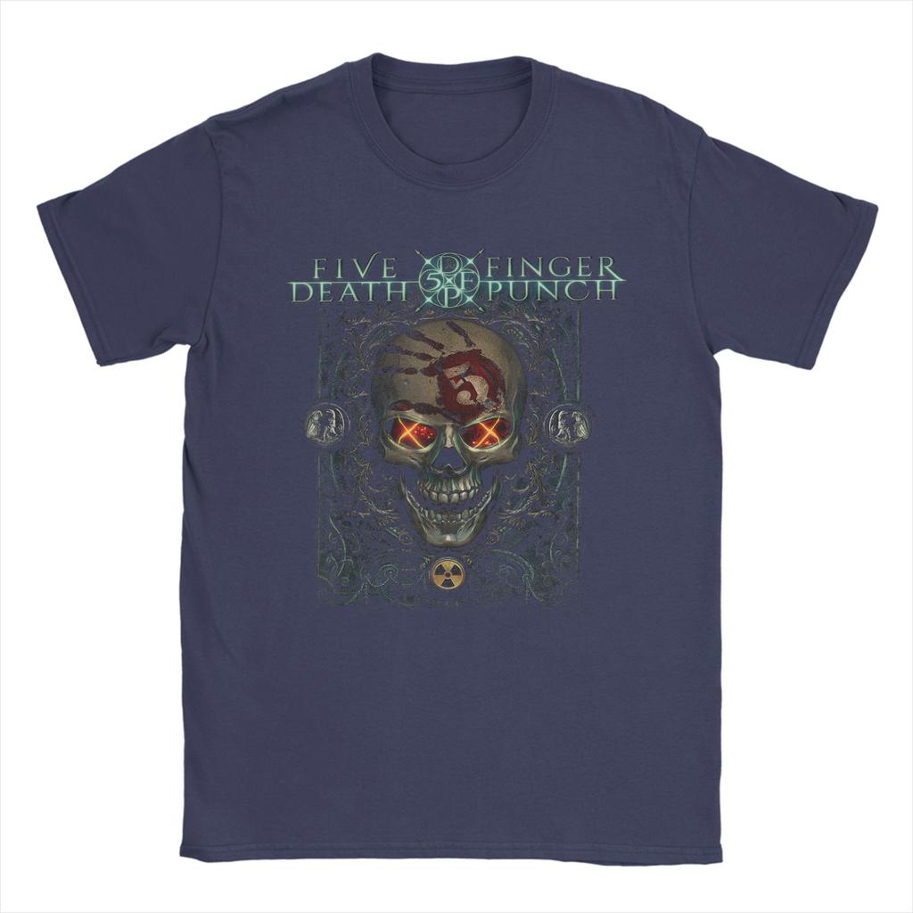 5FDP Iron Skull T Shirt Summer Cotton T Shirts For Adult Trendy Cool Custom DIY Tee Shirt ShortSleeved Streetwear Top Tees