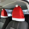 1-10 шт. Шапка Санты Чехол на подголовник автомобильного сиденья Рождественское украшение для автомобиля для защиты сиденья и праздничный орнамент