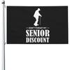 1pc Multi Size Optional Discount Humor Banner for Seniors - Durable Polyester Garden, Patio & Outdoor Decorative Banner