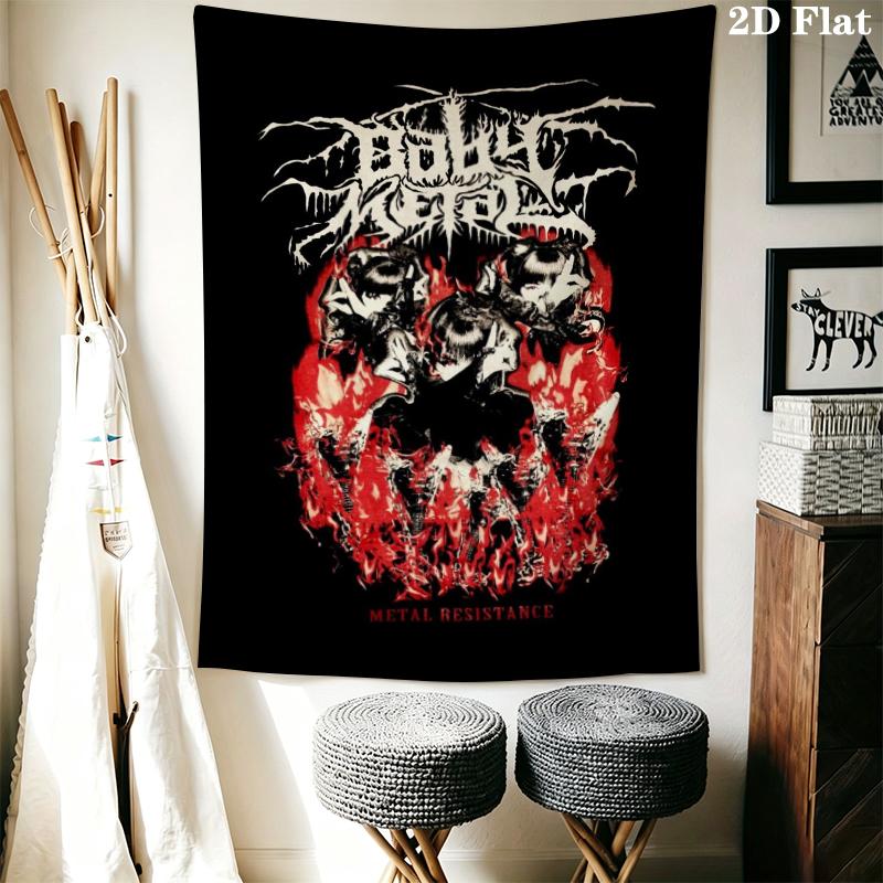 Настенный гобелен Babymetal Эстетичное настенное панно Печатная ткань Одеяло Декоративные гобелены для спальни гостиной Домашний декор