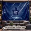Wall Hanging Tapestry Custom NameToronto Maple Leafs Pattern Personalized Printed Fabric Wall Decor