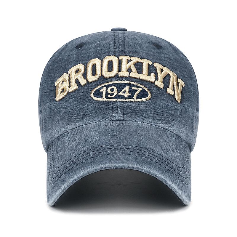 Новая старая мягкая хлопковая шляпа от солнца с вышитыми объемными буквами 1947 года, маленькая повседневная мягкая бейсболка для мужчин