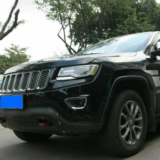 6pcs Headlight Cleaning Trim Cover Decor for Jeep Grand Cherokee 2014-16 Chrome