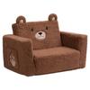 ALIMORDEN Kids Sofa Baby Baby Seat for Sitting Folding Single Bear Design Kids' Sofa, Bed, Chair, Practice, Cute, Fluffy, Backrest, Seat, Gift,