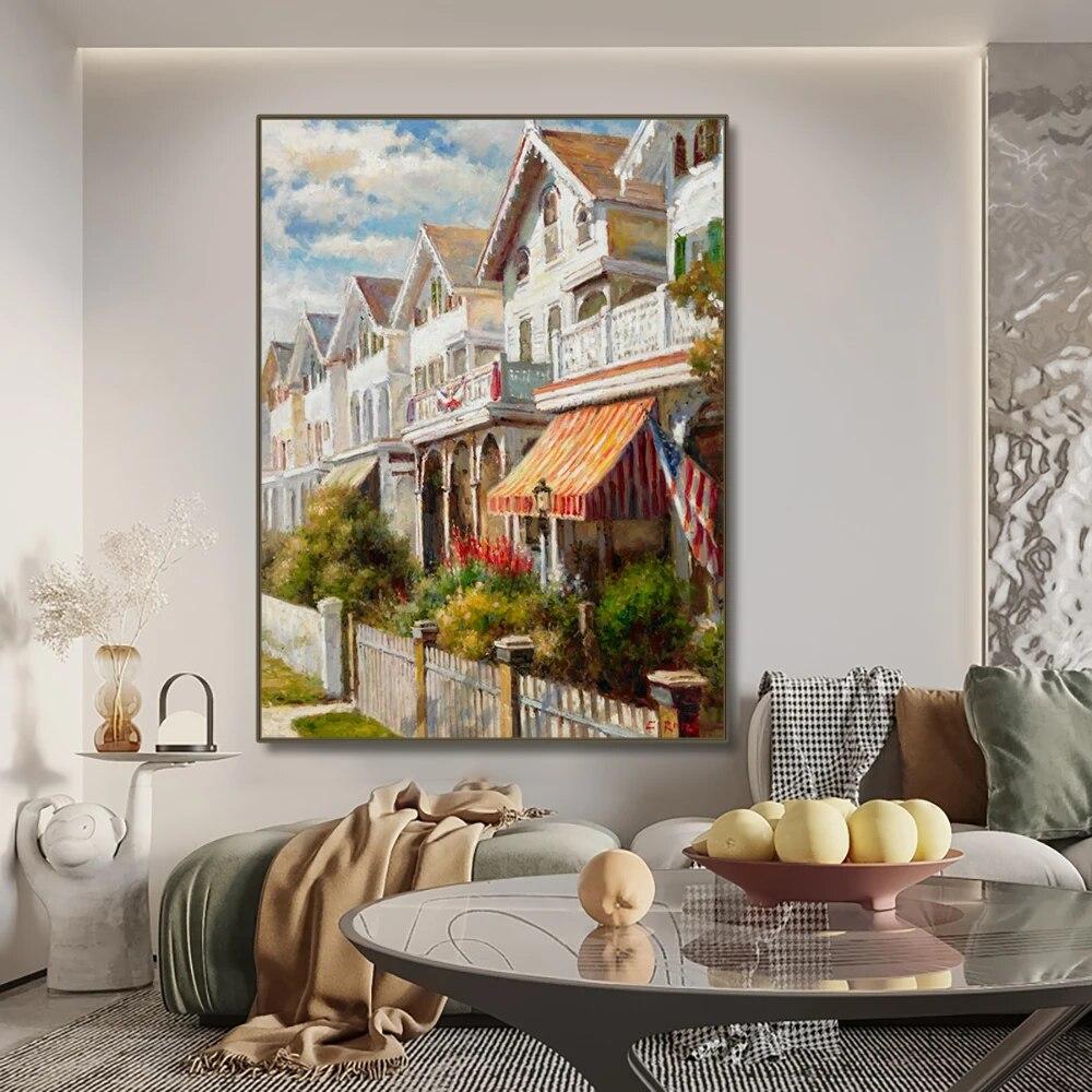 A2 A3 A4 Классическая Европа Уличное Кафе Холст Картины Венецианский Пейзаж Картинки Настенное Искусство Домашний Декор Плакат и Принты Без Рамки