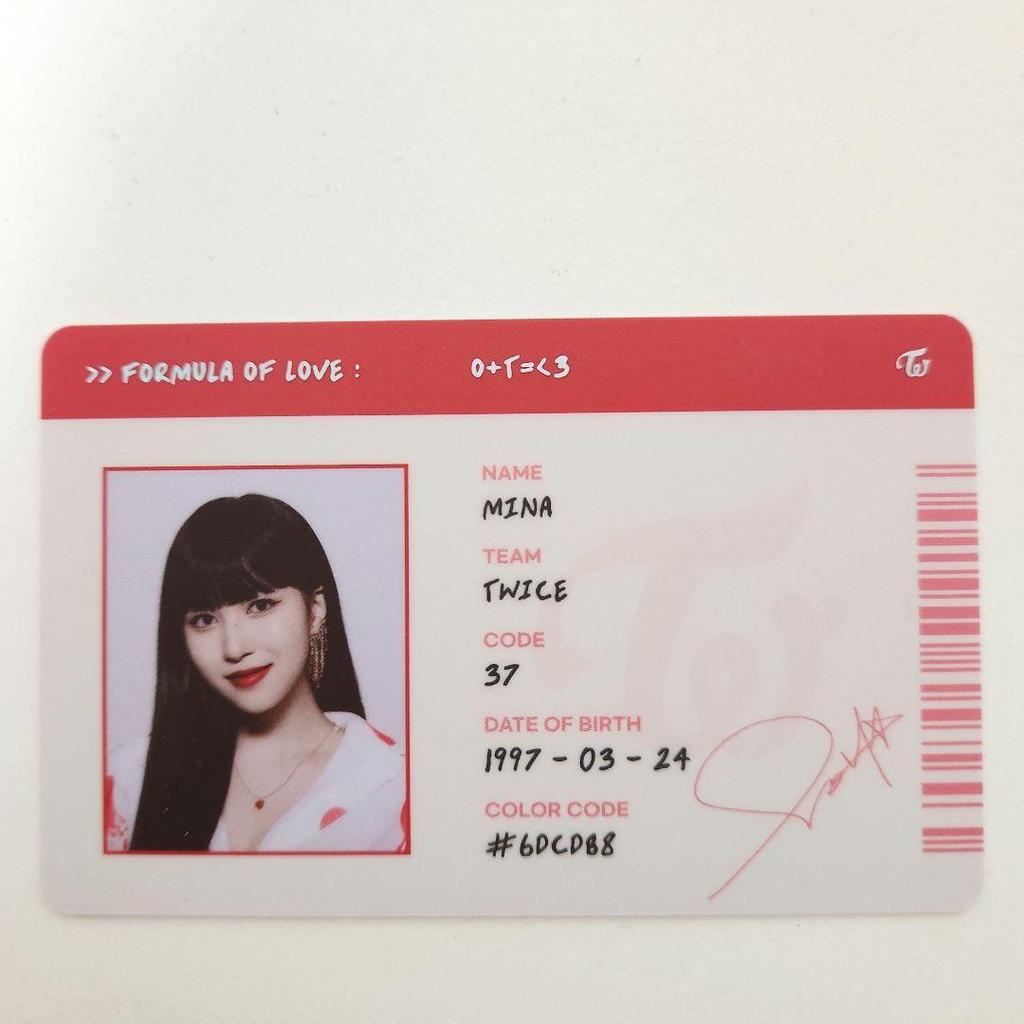 [Б/У] Набор из 7 коллекционных карточек TWICE Mina Formula of Love