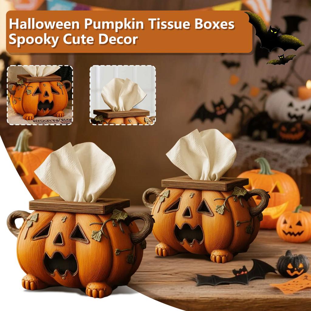 Halloween Pumpkin Tissue Box