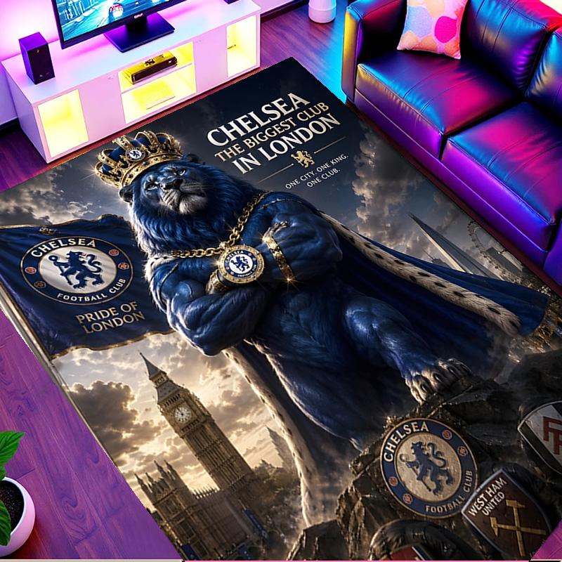 football F.C Print Rug, Washable Floor Carpet, For Entryway Dorm Laundry Room Office Study, Home Decor Birthday Christmas Gift
