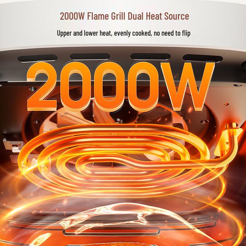 Midea 6.5L Fresh Air Roasting Dual-Heat Air Fryer CN plug (adapter included)